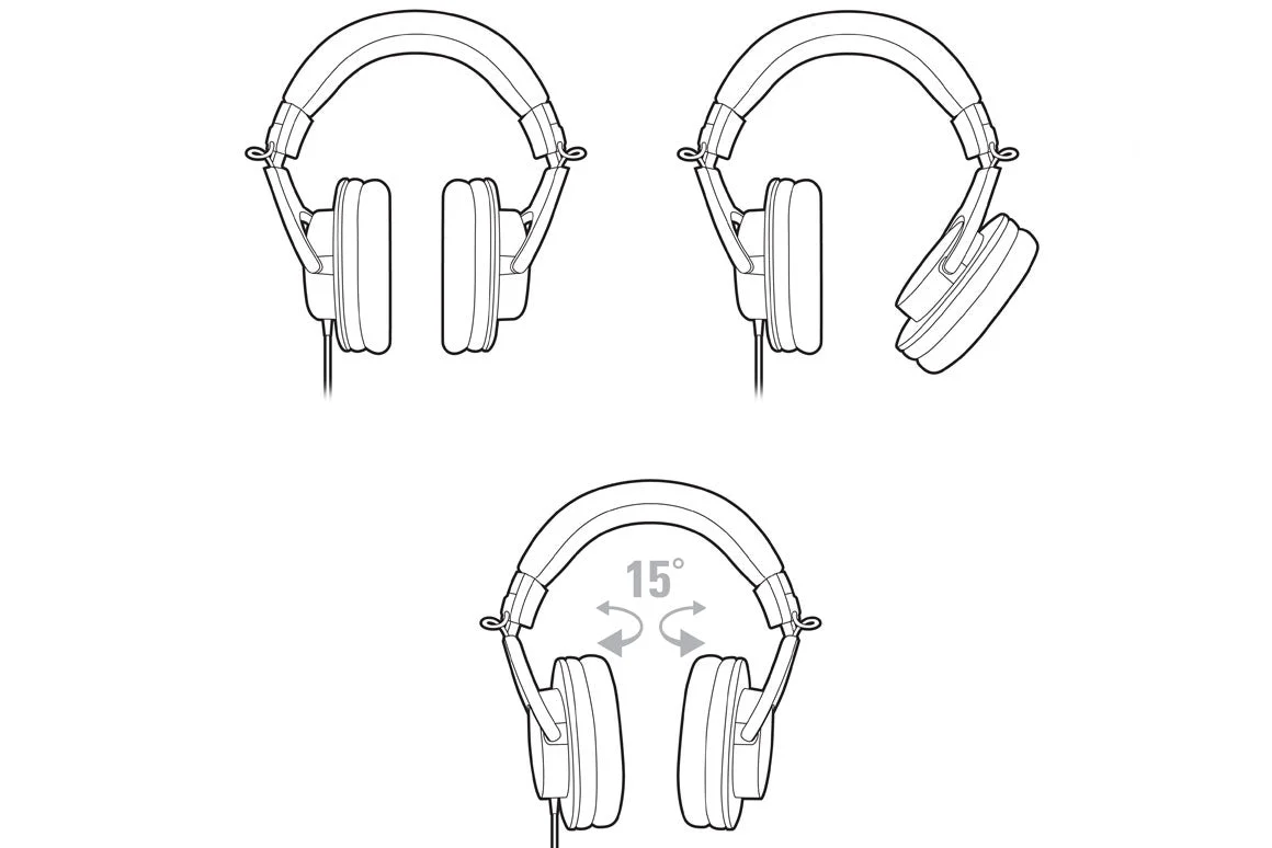 Audio-Technica ATH-M20x Closed Ear Monitoring Headphones - Image 3