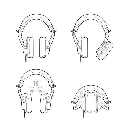 Audio-Technica ATH-M30x Closed Ear Monitoring Headphones - Image 5