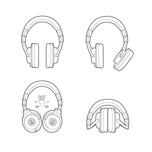 Audio-Technica ATH-M40x Closed Ear Monitoring Headphones - Image 7